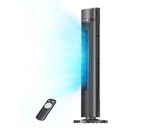 PELONIS Ventilateur Colonne Silencieux, 3 Vitesses 3 Modes de Vent, Télécommande, Minuterie 15h, Oscillant à 90° avec 7m/s, 101CM Ventilateur Tour pour Chambre et Bureau