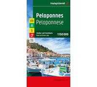 Peloponnes, Straßen- und Freizeitkarte 1:150.000, freytag & berndt: Mit Infos und Top Tips