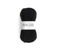 Bergère de France – Pelote 100% coton bio 50 g Fil rond 3 mm Fabrication française Noir