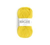 Bergère de France – Pelote 100% coton bio 50g fil rond été 3 mm Fabrication française Jaune (Safran)