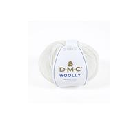 DMC Garn - Pelote Woolly - 100% laine mérinos, douce pour peaux sensibles - 50 g - 001 Blanc