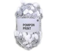 Laine POMPON, Rico Design 031 Gris blanc