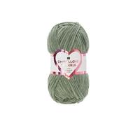 Chenillove Sparkle Pelote de laine velours Sauge 100 g