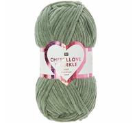 Pelote à tricoter CREATIVE CHENILLOVE SPARKLE - 100gr - Rico Design(...) - 05 Sauge 05 Sauge G