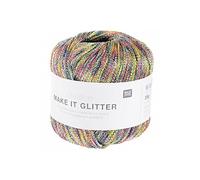 Rico Design GmbH 25 g Creative Make it Glitter - Fil métallisé pour crochet/fil d'accompagnement - Couleur : 02 - Barbie