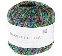 Rico Design GmbH Creative Make it Glitter Fil métallique pour crochet/cordelette Bleu clair 25 g