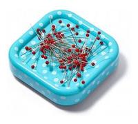 prymlove Polka Dot coussin magnétique broches Comprend 9 g de glass-headed assorties épingles, plastique/métal, rouge