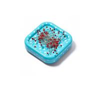 prymlove Polka Dot coussin magnétique broches Comprend 9 g de glass-headed assorties épingles, plastique/métal, rouge
