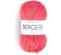 Bergère de France 29643 1 Pelote de Fil à Tricoter de 50 grammes, Synthétique, Rose Fluo, 13 x 8 x 8 cm