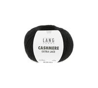 Pelote CASHMERE EXTRA LACE exceptionnelle à tricoter - 25gr- : Une laine d'exception, douce et luxueuse(...) - 0004 Noir