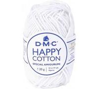 DMC Garn Fil Happy Cotton pour amigurumi 100% coton très doux Pelote 20 g (43 m) 762 Blanc