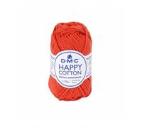 Pelote De 20gr - Coton Spécial Amigurumi Happy Cotton - Ppsc - Oeko Tex- Dmc 790 Rouge Rouge