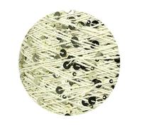 Pelote de 50 pelotes 140 m de Fil de Coton à Tricoter à la Main 3 mm + 6 mm de Fil à Paillettes pour Femme, Pull, Chapeau, écharpe en Laine