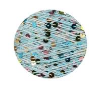 Pelote de 50 pelotes 140 m de Fil de Coton à Tricoter à la Main 3 mm + 6 mm de Fil à Paillettes pour Femme, Pull, Chapeau, écharpe en Laine