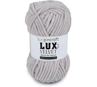 Pelote de chenille effet velours pour faire amigurumi crochet 100 g 120 m Fil super doux pour couvertures et loisirs créatifs (gris clair)