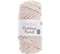 Rico Design – Pelote de corde en coton – 25 m – Ecru Blanc G