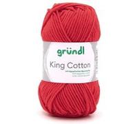 Pelote de Coton à tricoter KING COTTON - Grundl(...) - 34 Rouge 34 Rouge G