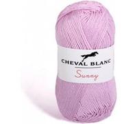 Pelote de coton à tricoter SUNNY UNI - Cheval blanc - PPSC(...) - 256 Violet 256 Violet G