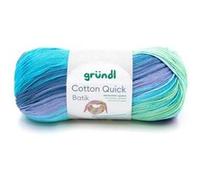 Gründl 4921-01 Cotton Quick Fil De Crochet - Bleu Clair/Violet/Vert Pomme - 260 m