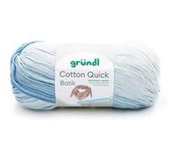 Gründl Cotton Quick Batik Fil, Bleu Clair/Bleu Moyen/Bleu Foncé, ca. 260 m, Set Pièces