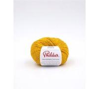 Phildar - Pelote de Laine Phil Rustique - Laine à Tricoter - 65% Coton,10% Lin,25% Viscose - Aiguille n°4 - Couleur Tournesol