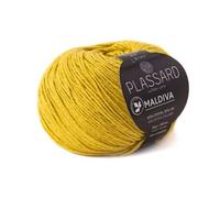 Pelote De Coton Et Lin ? Tricoter Maldiva - Plassard 43 Jaune Jaune