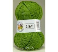 Pelote de fil à tricoter - FOUR SEASONS GRÜNDL - 760-33 LISA - Vert Jaune - 50 g