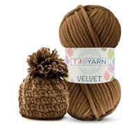 Pelote de fil chenille pour crochet - 100 g - Fil amigurumi - Pelucheux - Pour couverture de bébé - Taille 6