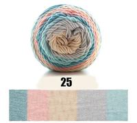 Pelote De Fil De Coton Arc-En-Ciel Teinture Par Segment,5 Plis De Lait,Bricolage À La Main,Pour Coussin De Canapé,Oreiller,100 M,193g #D