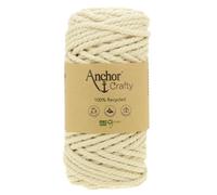 Pelote de fil pour macramé Anchor Crafty coton polyester beige naturel