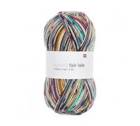 Pelote de laine à chaussettes à tricoter Superba Fair Isle 4 fils - 100GR - Rico Design(...) - 01 Baie/moutarde