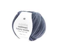 Pelote de Laine à Chaussettes Superba Cashmeri Luxury Socks 4 fils - 100g - Rico Design : Douceur et Luxe pour Vos Pieds(...) - Bleu (019 - bleu) Bleu (019 - bleu) G