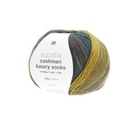 Pelote de Laine à Chaussettes Superba Cashmeri Luxury Socks 4 fils - 100g - : Douceur et Luxe pour Vos Pieds(...) - 36 Forêt Verte