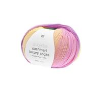 Pelote de Laine à Chaussettes Superba Cashmeri Luxury Socks 4 fils - 100g - Rico Design : Douceur et Luxe pour Vos Pieds(...) - Multicolore (027 - Rainbow) Multicolore (027 - Rainbow) G