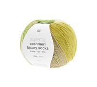 Pelote de Laine à Chaussettes Superba Cashmeri Luxury Socks 4 fils - 100g - Rico Design : Douceur et Luxe pour Vos Pieds(...) - 39 Citron Vert 39 Citron Vert G