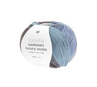 Pelote De Laine À Chaussettes Superba Cashmeri Luxury Socks 4 Fils - 100g - Rico Design : Douceur Et Luxe Pour Vos Pieds. Color : 35 Bay Blues