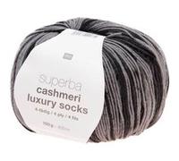 Pelote de Laine à Chaussettes Superba Cashmeri Luxury Socks 4 fils - 100g - : Douceur et Luxe pour Vos Pieds(...) - Gris (012 - gris)