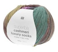 Pelote de Laine à Chaussettes Superba Cashmeri Luxury Socks 4 fils - 100g - Rico Design : Douceur et Luxe pour Vos Pieds(...) - Multicolore (021 - Retro) Multicolore (021 - Retro) G