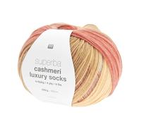 Pelote De Laine À Chaussettes Superba Cashmeri Luxury Socks 4 Fils - 100g - Rico Design : Douceur Et Luxe Pour Vos Pieds. Color : 40 Pêches D'eté