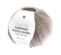 Pelote de Laine à Chaussettes Superba Cashmeri Luxury Socks 4 fils - 100g - Rico Design : Douceur et Luxe pour Vos Pieds(...) - gris (013 - gris clair) gris (013 - gris clair)