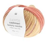 Pelote de Laine à Chaussettes Superba Cashmeri Luxury Socks 4 fils - 100g - : Douceur et Luxe pour Vos Pieds(...) - 40 Pêches d'Eté