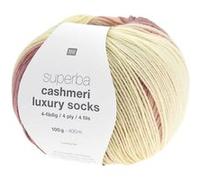 Pelote de Laine à Chaussettes Superba Cashmeri Luxury Socks 4 fils - 100g - Rico Design : Douceur et Luxe pour Vos Pieds(...) - 37 Earthy Pastels 37 Earthy Pastels G