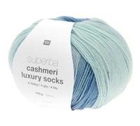 Pelote de Laine à Chaussettes Superba Cashmeri Luxury Socks 4 fils - 100g - Rico Design : Douceur et Luxe pour Vos Pieds(...) - 31 Antarctique 31 Antarctique G