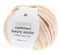 Pelote de Laine à Chaussettes Superba Cashmeri Luxury Socks 4 fils - 100g - Rico Design : Douceur et Luxe pour Vos Pieds(...) - Jaune (002 - moutarde) Jaune (002 - moutarde)