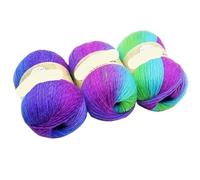 Pelote de laine à crocheter colorée arc-en-ciel 300 g for tricot DIY- Pelote de laine colorée for châles, écharpes, chapeaux et pulls(209color)