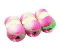Pelote de laine à crocheter colorée arc-en-ciel 300 g for tricot DIY- Pelote de laine colorée for châles, écharpes, chapeaux et pulls(206color)
