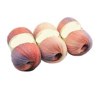 Pelote de laine à crocheter colorée arc-en-ciel 300 g for tricot DIY- Pelote de laine colorée for châles, écharpes, chapeaux et pulls(203color)