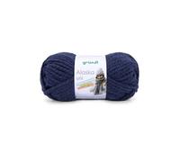 Gründl Alaska Laine à tricoter unie - 80% polyacrylique, 20% laine - Laine épaisse - 100 g - Bleu marine