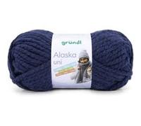 Gründl Alaska Laine à tricoter unie - 80% polyacrylique, 20% laine - Laine épaisse - 100 g - Bleu marine