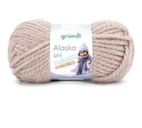 Gründl Alaska Laine à tricoter unie - 80% polyacrylique, 20% laine - Épaisse - 100 g - Sable